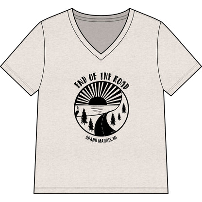Women’s V-Neck Tee – Black Logo