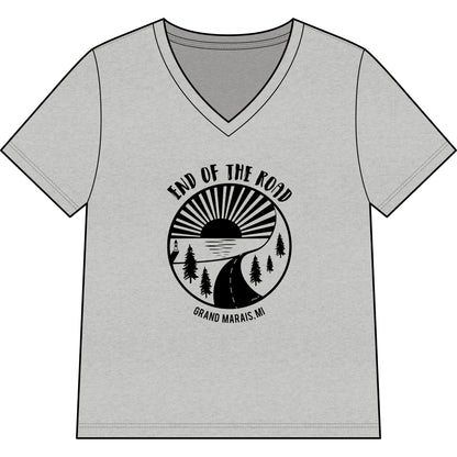 Women’s V-Neck Tee – Black Logo