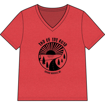 Women’s V-Neck Tee – Black Logo