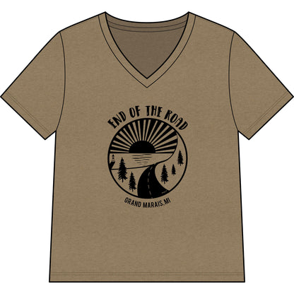 Women’s V-Neck Tee – Black Logo
