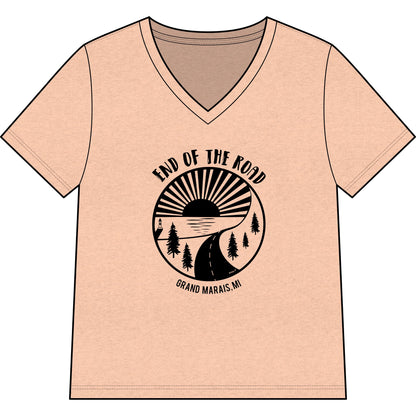 Women’s V-Neck Tee – Black Logo