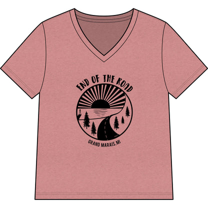 Women’s V-Neck Tee – Black Logo